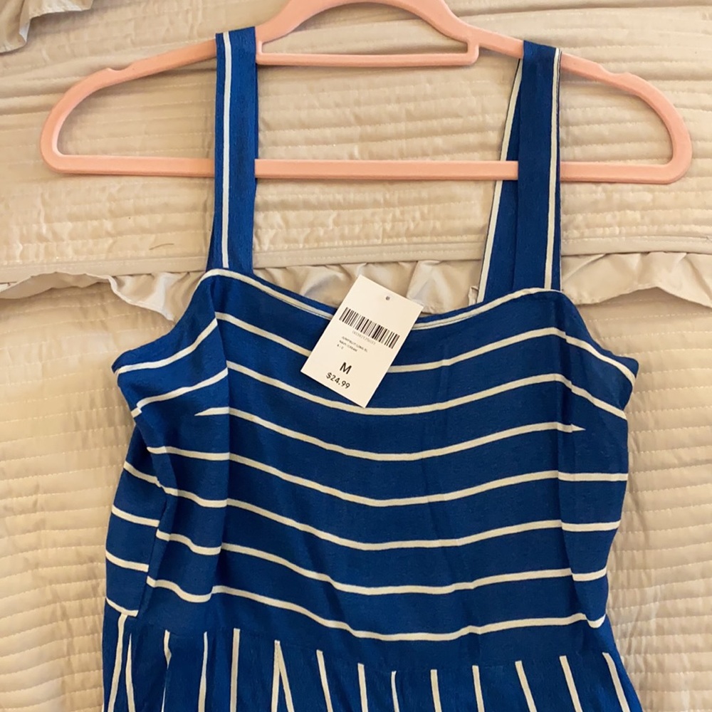 Blue Striped Jumpsuit